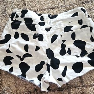 Cow print boutique shorts